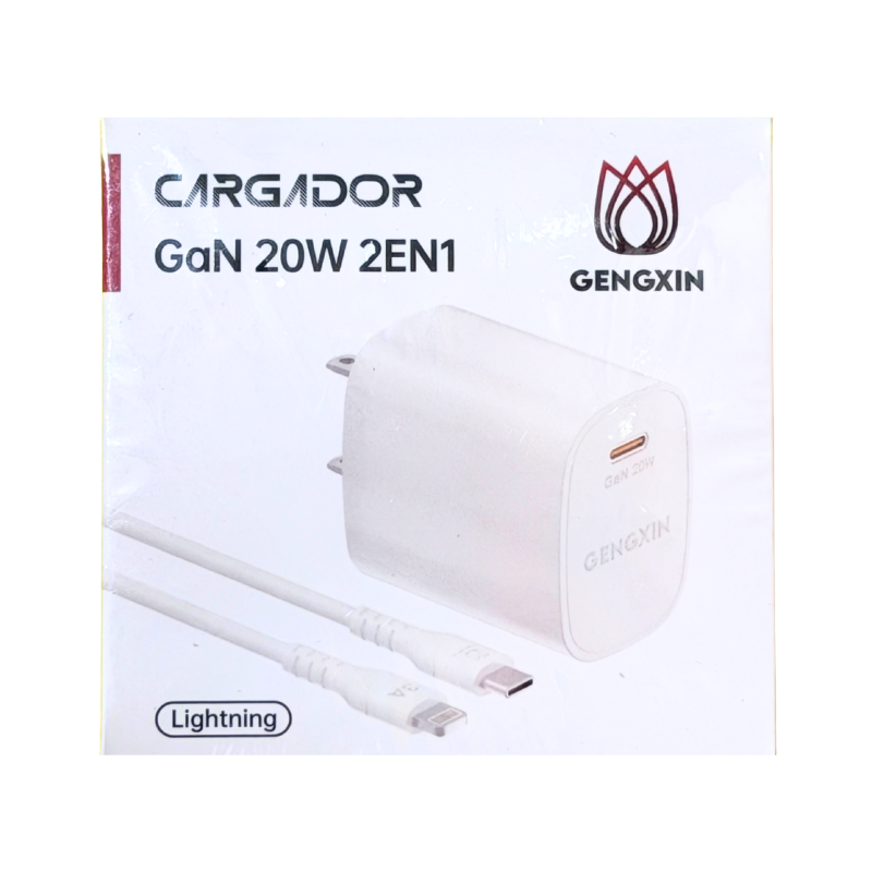 Cargador Gengxin 20W 2en1 Lightning